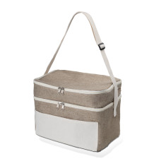 Bolsa térmica em algodão e juta sintética (24x30x20cm) Personalizado