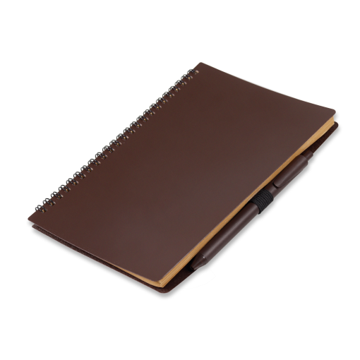 Caderno a5 capa pp com caneta Personalizado