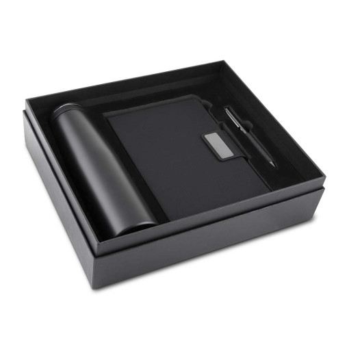 Kit escritório caderno, garrafa e caneta metalica Personalizado