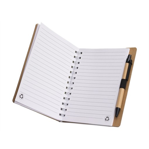 Caderno Ecológico com Caneta com Logotipo