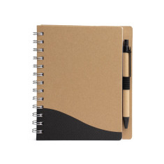 Caderno Ecológico com Caneta com Logotipo