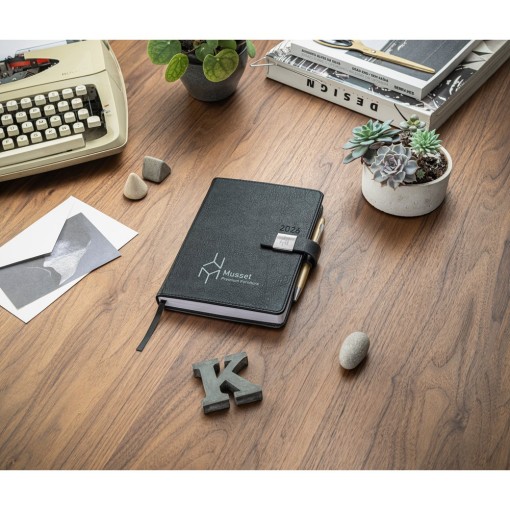 Agenda A5 em PU (58% reciclado) Personalizada