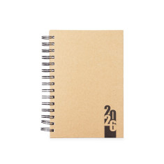 Agenda Diária 2026 em Kraft Personalizada