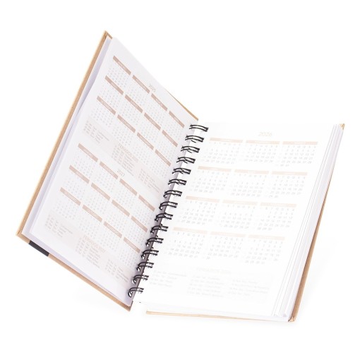Agenda Diária 2026 em Kraft Personalizada