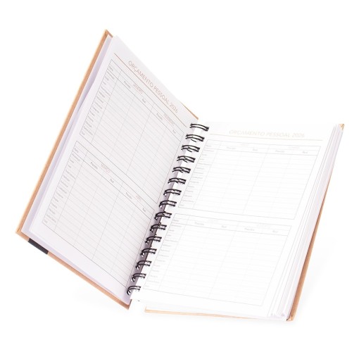 Agenda Diária 2026 em Kraft Personalizada