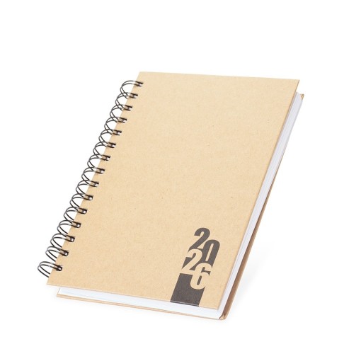 Agenda Diária 2026 em Kraft Personalizada