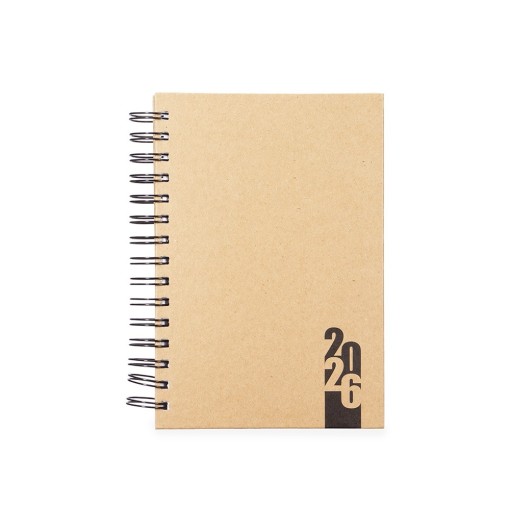 Agenda Diária 2026 em Kraft Personalizada