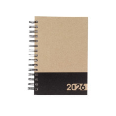 Agenda Diária 2026 em Kraft Promocional