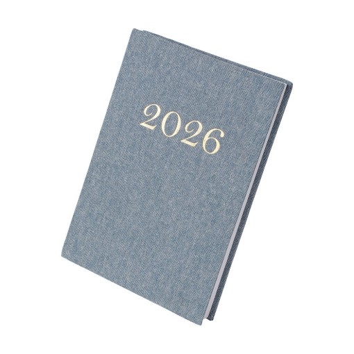 Agenda Diária 2026 Linho Personalizada 