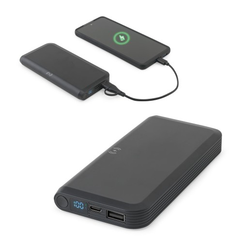 Bateria Portátil em ABS 100% Reciclado 10.000mAh Personalizada
