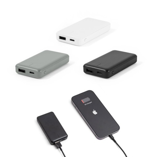 Bateria Portátil em ABS 100% Reciclado 4.000 mAh Promocional