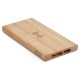 Bateria Power Bank 5.000 Mah Em Bambu Personalizado