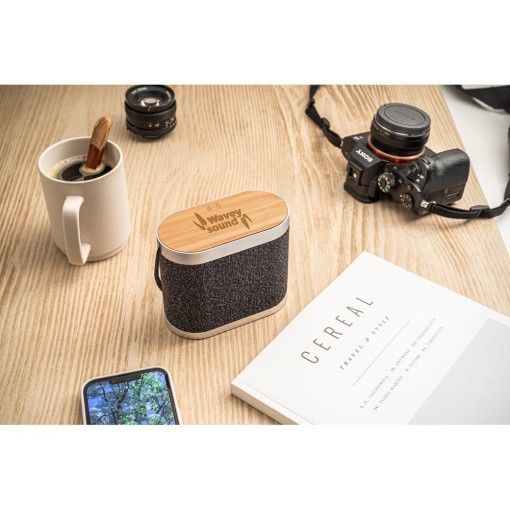 Caixa de Som  de 15W em Bambu Personalizada