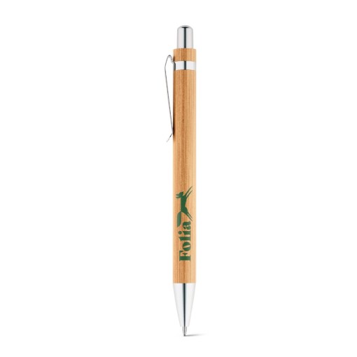 Conjunto de Esferográfica e Lapiseira em Bambu Personalizado