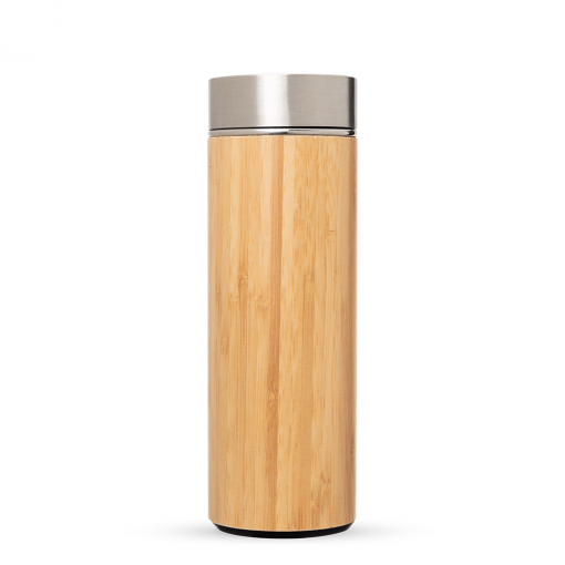 Garrafa Em Bambu E Aço Inox Personalizada