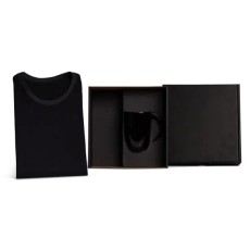 Kit Caneca Em Cerâmica Preta E Camiseta - 2 Pçs - Tam. GG Personalizado 