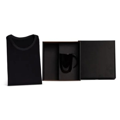 Kit Caneca Em Cerâmica Preta E Camiseta - 2 Pçs - Tam. P Personalizado 