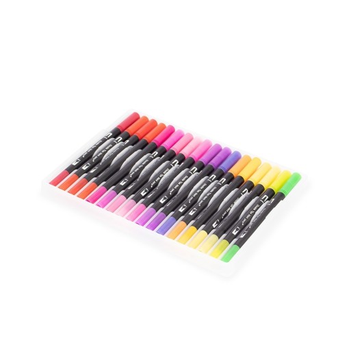 Kit Canetinhas Ponta Dupla Com 72 Cores Personalizada