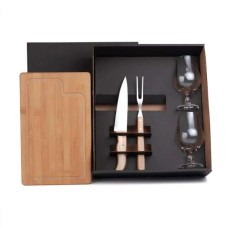 Kit Churrasco com Copos 5 Peças Personalizado 