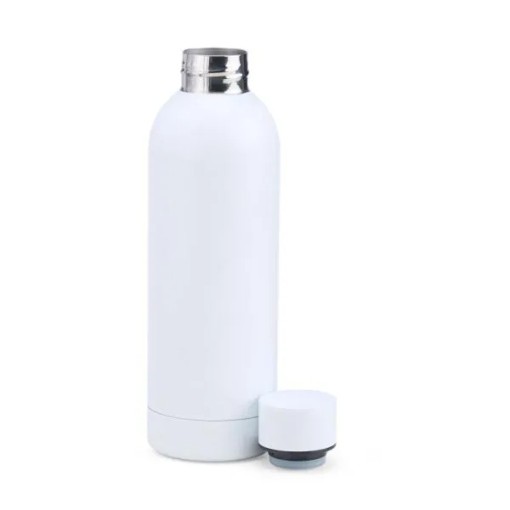 Kit Garrafa, Caderno E Caneta - Branco - 3 Pçs Personalizado