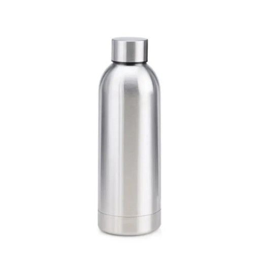 Kit Garrafa, Caderno E Caneta - Cinza/Prata - 3 Pçs Personalizado