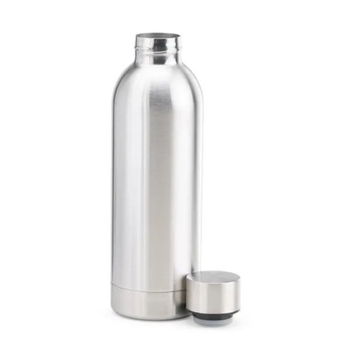 Kit Garrafa E Caneca - Prata/Branco 2 Pçs Personalizado 