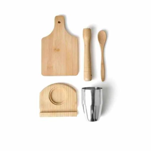 Kit Para Caipirinha Em Bambu 6 Peças Personalizado
