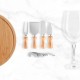 Kit Queijo e Vinho Com Abridor Saca Rolhas 8 Peças com Logo 
