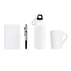 Kit Squeeze E Acessórios - Branco - 4 Pçs Personalizado