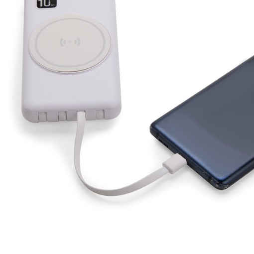 Power Bank 10.000mAh com Carregamento via Indução ou via Cabo Promocional