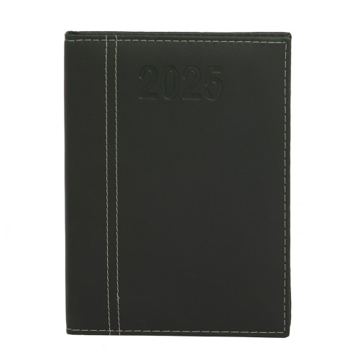 Agenda Diária Couro Sintético Personalizada 2026