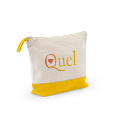 Necessaire de cosméticos 100% algodão (340 g/m²) bicolor Personalizado