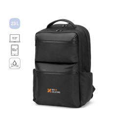 Mochila em twill reciclado resistente à água com dois bolsos frontais de grande dimensão (17'3