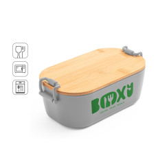 Caixa hermética em PP com tampa em bambu (1 L) Personalizada