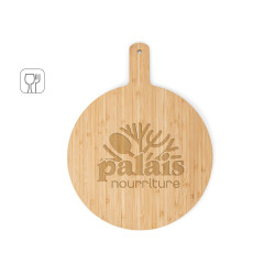 Tábua de servir em bambu com formato redondo Personalizada