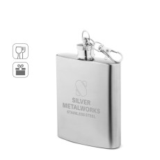Garrafa de bolso em aço inox (100 mL) Personalizada
