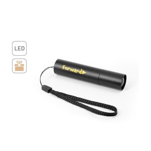 Lanterna recarregável em alumínio 100% reciclado com ponta extensível de 30 mm Personalizada