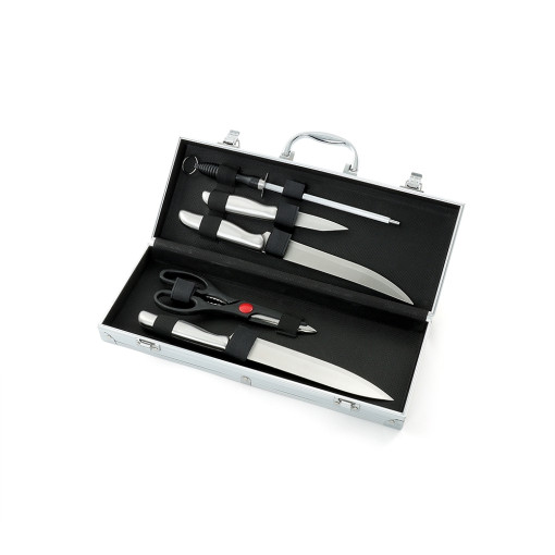 Kit churrasco com 5 peças na maleta para brinde