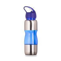 Squeeze plastico com metal 600ml com logotipo