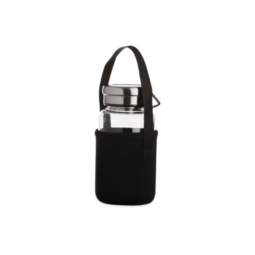 Garrafa 650ml em vidro borossilicato com infusor para empresas