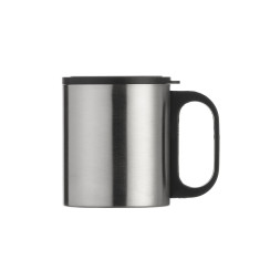 Caneca inox 180ml com tampa para empresas