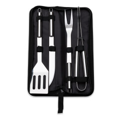 Kit churrasco 4 peças inox com estojo  personalizado