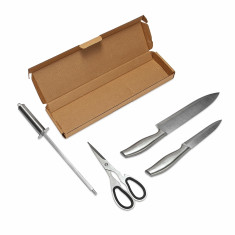 Kit churrasco 4 peças com logotipo