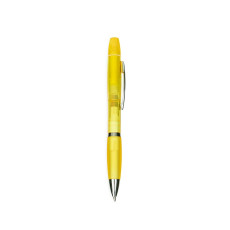 Caneta plástica com marca-texto promocional