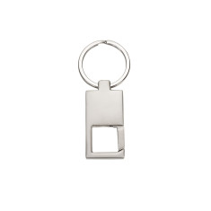 Chaveiro de metal retangular  com logotipo