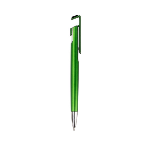 Caneta plástica com suporte para celular para empresas