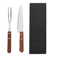 Kit churrasco com 2 pçs cx kraft promocional