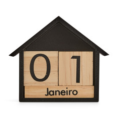 Calendário Permanente Madeira Personalizado