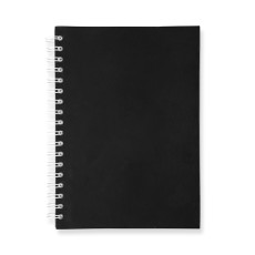 Caderno capa fosca com pauta com logotipo