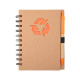 Caderno ecológico com caneta para brinde